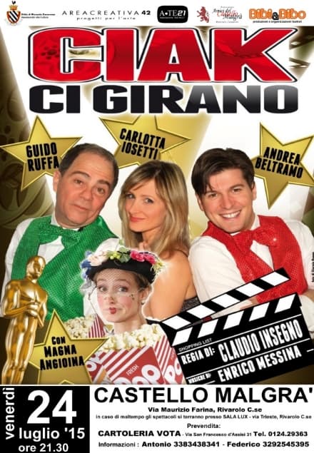 RIVAROLO - L'atteso «Ciak ci girano» chiude in bellezza la rassegna teatrale al Malgrà