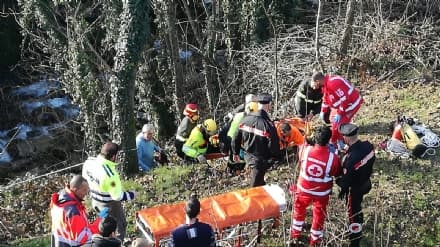 CINTANO-COLLERETTO - Dramma sfiorato al santuario di Piova: un uomo è caduto nel torrente - FOTO