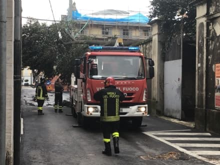 RIVAROLO CANAVESE - Violento nubifragio: sottopasso via Martiri delle Foibe allagato, crolla un grosso albero in via Reyneri - FOTO e VIDEO