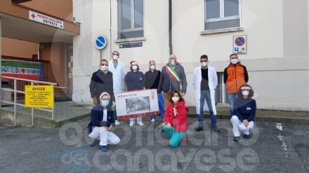 CUORGNE' - Babbo Natale ha fatto tappa in ospedale: donato un televisore per i pazienti del reparto covid - FOTO e VIDEO