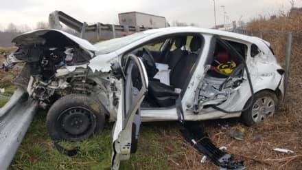 TANGENZIALE - Incidente tra gli svincoli di Borgaro e Caselle - FOTO