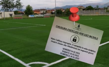 SAN MAURIZIO CANAVESE - Campo di calcio «chiuso per uso incivile»: la decisione del Comune - FOTO