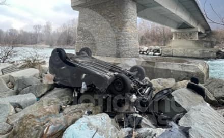 BORGOFRANCO D'IVREA - Scomparso mercoledi notte era morto nell'auto precipitata dal ponte - FOTO e VIDEO