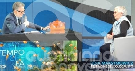 CASTELLAMONTE - Lidia Maksymowicz ospite da Fabio Fazio con la mitica tofeja - FOTO