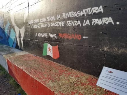 MONTANARO - Sradicata la targa del murales dedicato a Prono