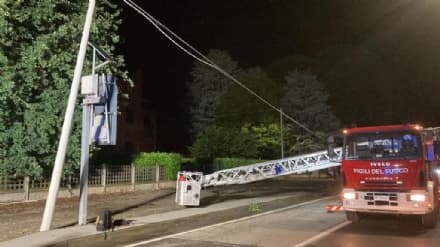 CHIVASSO - Violento temporale si abbatte sulla città: giù alberi, pali e segnaletica - FOTO