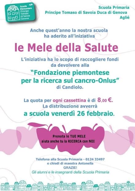 AGLIE' - Mele della salute per aiutare Candiolo