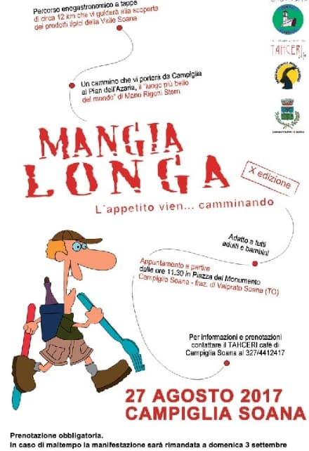 VALPRATO SOANA - Domenica il grande ritorno della Mangia Longa