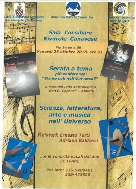 RIVAROLO - Siamo soli nell'universo? Una serata di riflessioni e scoperte