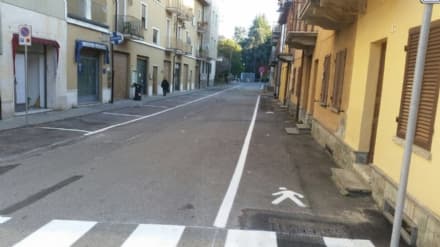 CUORGNE' - Segnaletica rifatta e senso unico in via Don Bosco