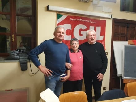 CUORGNE' - Aurelio Lucco Castello nuovo segretario dello Spi Cgil alto Canavese - FOTO
