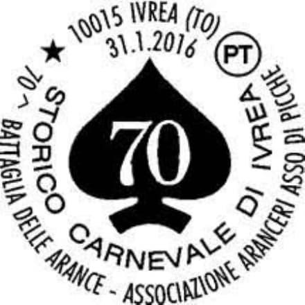 IVREA - Anche le Poste celebrano la tradizionale battaglia delle arance