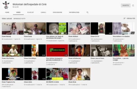 CIRIE' - Volontari in ospedale ai tempi del covid: la cura dei «clownterapeuti» è su Youtube