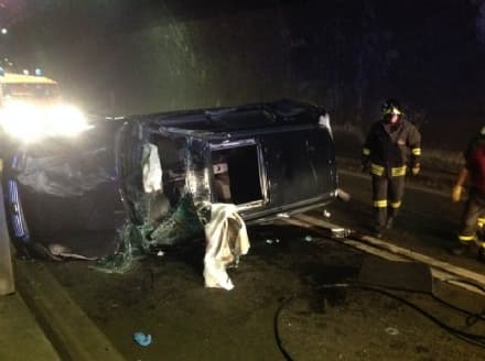 BALDISSERO CANAVESE - Grave incidente sulla pedemontana. Tre feriti nella galleria - FOTO e VIDEO