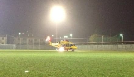 CASTELLAMONTE - Uomo colto da infarto: primo soccorso notturno con l'elicottero