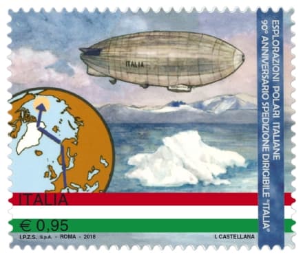 RIVAROLO - Un francobollo di Poste Italiane rende omaggio alla spedizione del dirigibile «Italia»