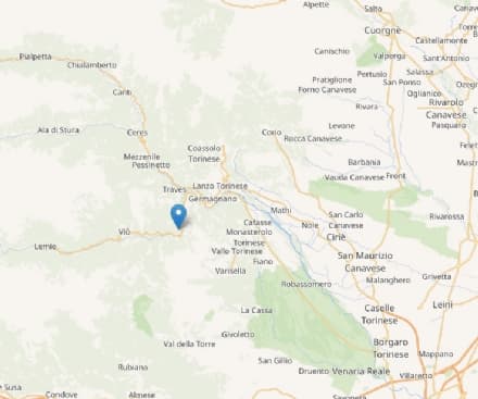 TERREMOTO - Scossa di magnitudo 1.9 tra Canavese e Valli di Lanzo