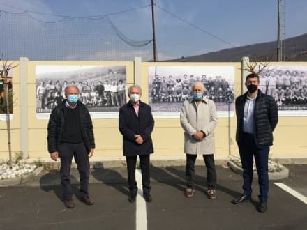 CALCIO - La storia del Bollengo nelle gigantografie sui muri dello stadio - FOTO