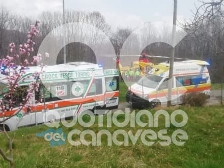 FORNO CANAVESE - Ritorno di fiamma dalla stufa, 41enne gravemente ustionato. Trasportato in elicottero al Cto - VIDEO