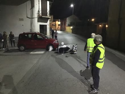 RIVARA - Incidente stradale, auto contro scooter: un uomo di Forno Canavese ferito - FOTO