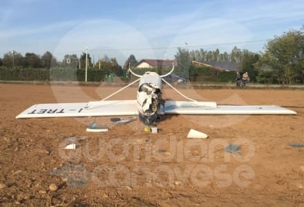 MAZZE' - Cade aereo ultraleggero dopo il decollo, ragazza pilota di 24 anni al Cto con il bacino rotto - FOTO