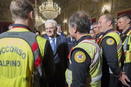 VALANGA - Il Soccorso Alpino dal Presidente della Repubblica, Sergio Mattarella