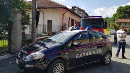 AGLIE' - Incendio in un'abitazione vicino al castello ducale - FOTO