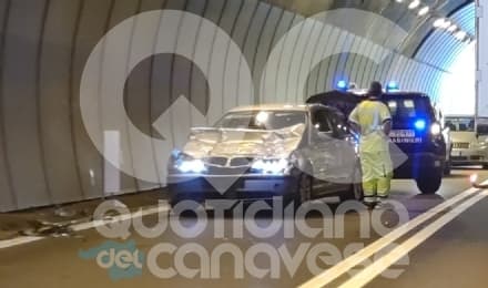 QUAGLIUZZO - Tamponamento in galleria sulla Pedemontana, ferita una donna di Favria