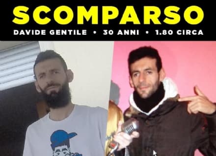 SCOMPARSO NEL NULLA - Davide Gentile a Castellamonte? Una telefonata a «Chi l'ha visto» riaccende la speranza
