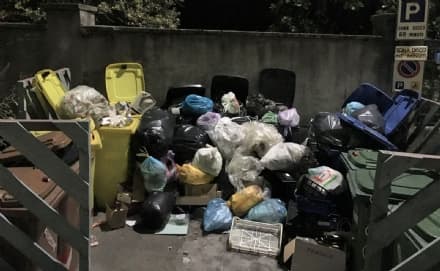 ALTO CANAVESE - Epidemia influenzale: netturbini bloccati a casa. I cassonetti trabordano di rifiuti - FOTO