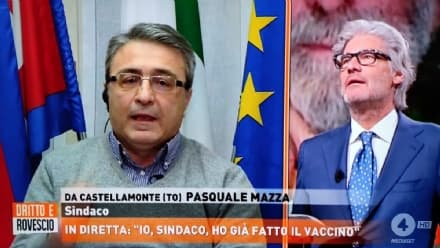 CASTELLAMONTE - Vaccino al sindaco, la minoranza: «Su Rete 4 Mazza ci ha fatto fare una figura di emme»