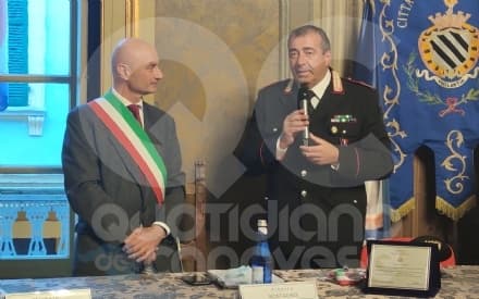 RIVAROLO CANAVESE - L'omaggio della città al «suo» comandante dei carabinieri, Ignazio Mammino - FOTO e VIDEO