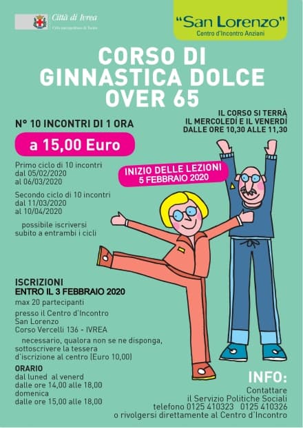 IVREA - Corso di ginnastica dolce per anziani al Centro di Incontro San Lorenzo
