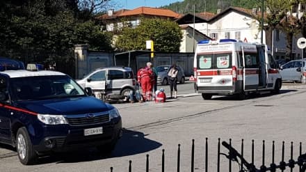 RIVARA - Incidente stradale auto-moto: centauro ferito - FOTO