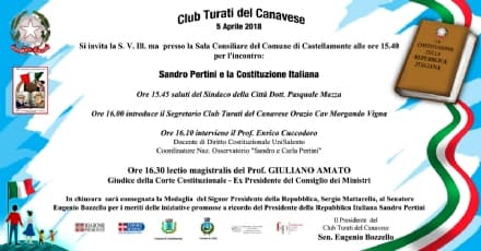 POLITICA - Giuliano Amato torna in Canavese per parlare di Costituzione e Pertini