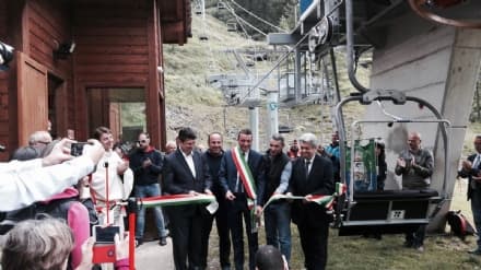 PIAMPRATO - Inaugurata la nuova seggiovia a quota 2000: il Canavese si gioca la carta del downhill