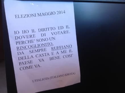 RIVAROLO - Manifesti contro il voto sulle bacheche del Comune