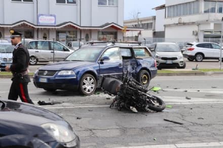 BUROLO - Incidente stradale: motociclista ferito gravemente - FOTO