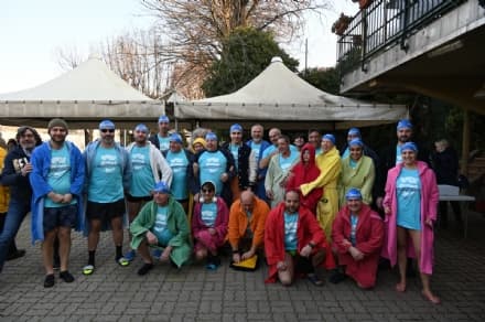 RIVAROLO CANAVESE - 27 soci del Centro Attività Subacquee Explorer cimento invernale «Orsi polari»