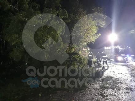 MALTEMPO IN CANAVESE - A Pont evacuata la croce rossa, raffica di interventi dei pompieri - FOTO