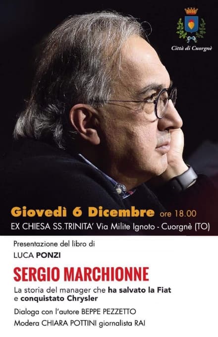 CUORGNE' - Il libro su Sergio Marchionne giovedì in Trinità