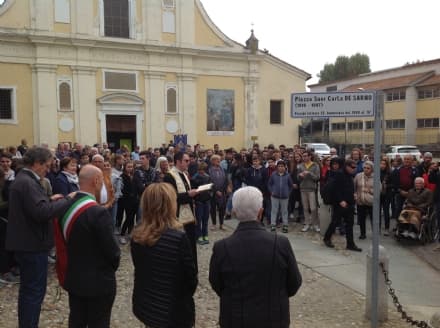 RIVAROLO - Il sagrato della chiesa dedicato a Suor Carla - FOTO