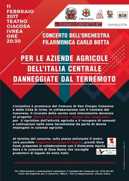 IVREA - Un concerto per aiutare l'Italia colpita dal terremoto