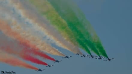 AEREI - Le Frecce Tricolori hanno celebrato i 100 anni del campo volo Torino-Aeritalia