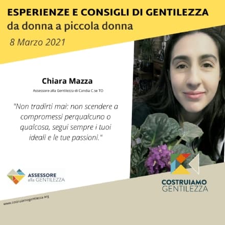 CANDIA - Esperienze e consigli dell'assessore alla gentilezza per l'otto marzo