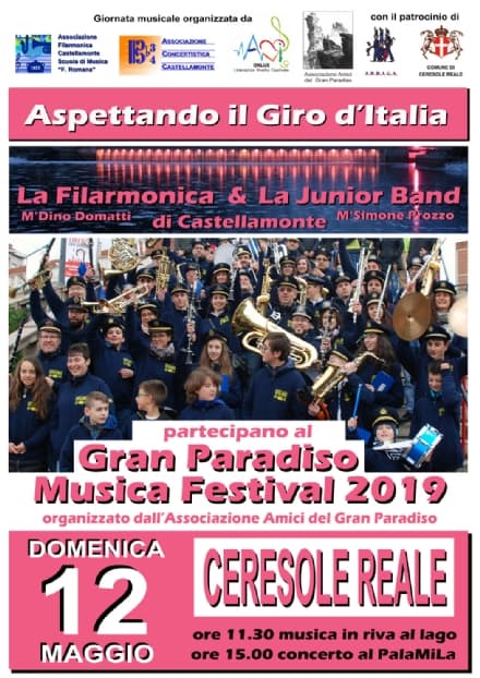 CERESOLE REALE - La Filarmonica di Castellamonte suona per il Giro d'Italia