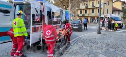 RIVAROLO CANAVESE - Commerciante investito sulle strisce in viale Berone, soccorso dal 118 e portato in ospedale - FOTO E VIDEO