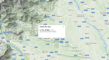 SCOSSA DI TERREMOTO IN CANAVESE MAGNITUDO 2,7