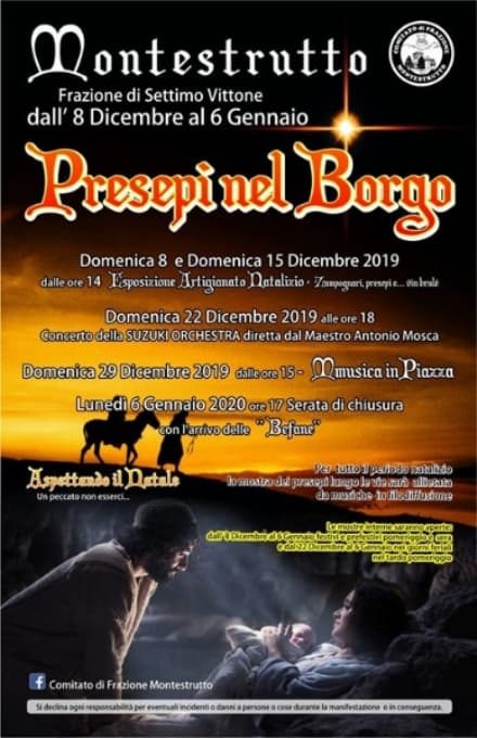 MONTESTRUTTO - La frazione si trasforma e diventa un vero presepe a cielo aperto