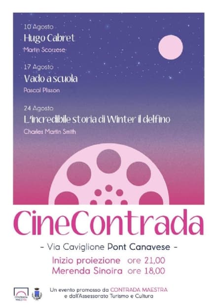 PONT CANAVESE - Contrada Maestra ospita il cinema all'aperto di «CineContrada»